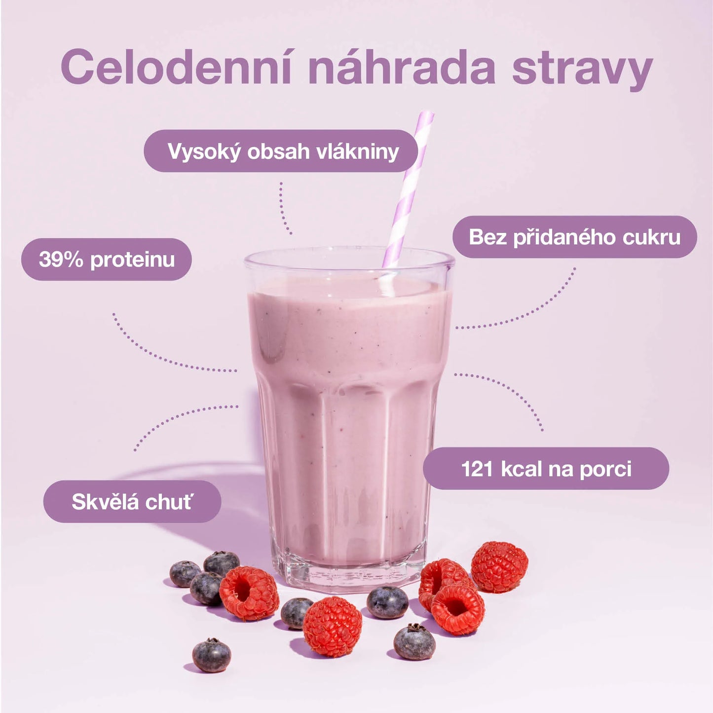 NUPO Dieta - šejk Borůvka-malina