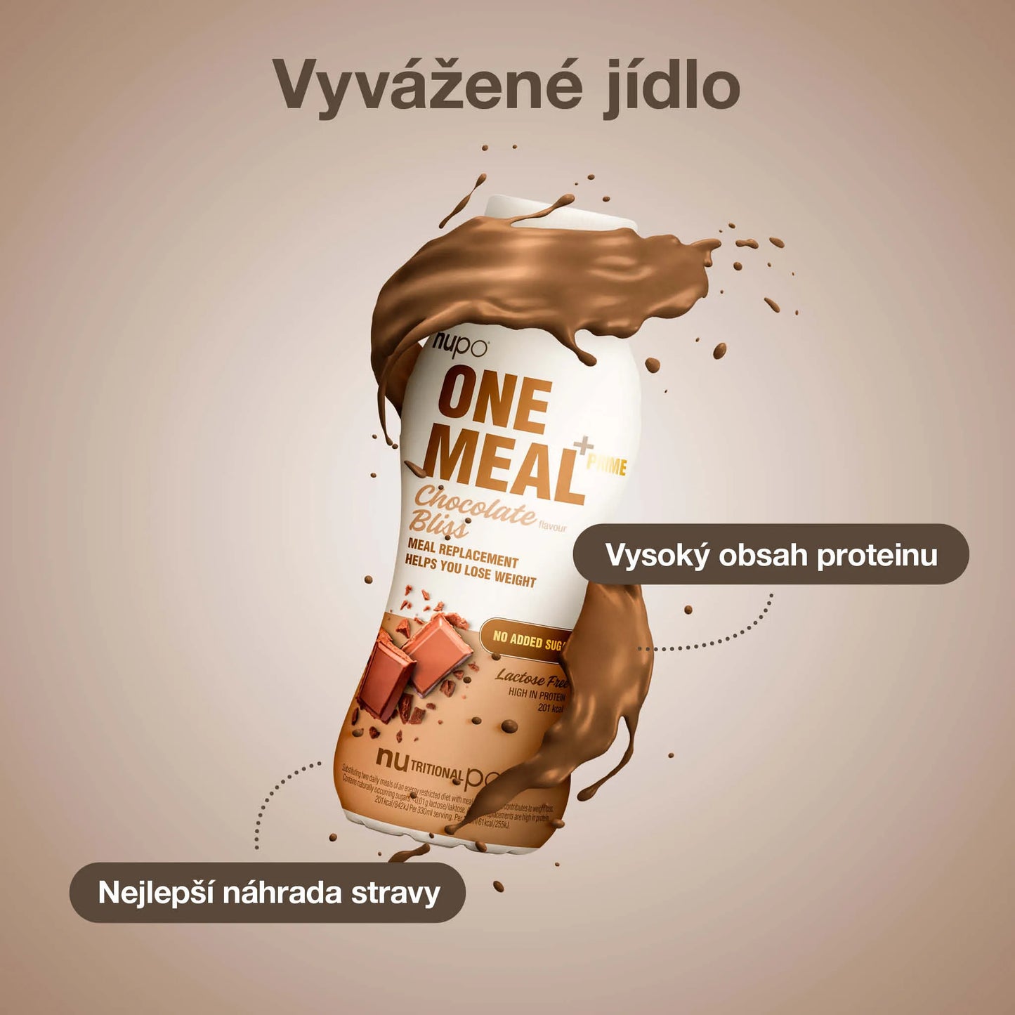 NUPO One Meal +Prime drink Chocolate - lactose free