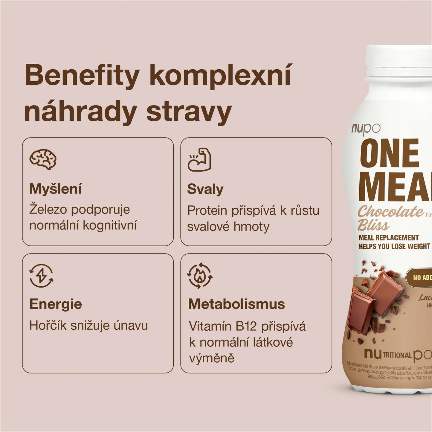 NUPO One Meal +Prime drink Chocolate - lactose free