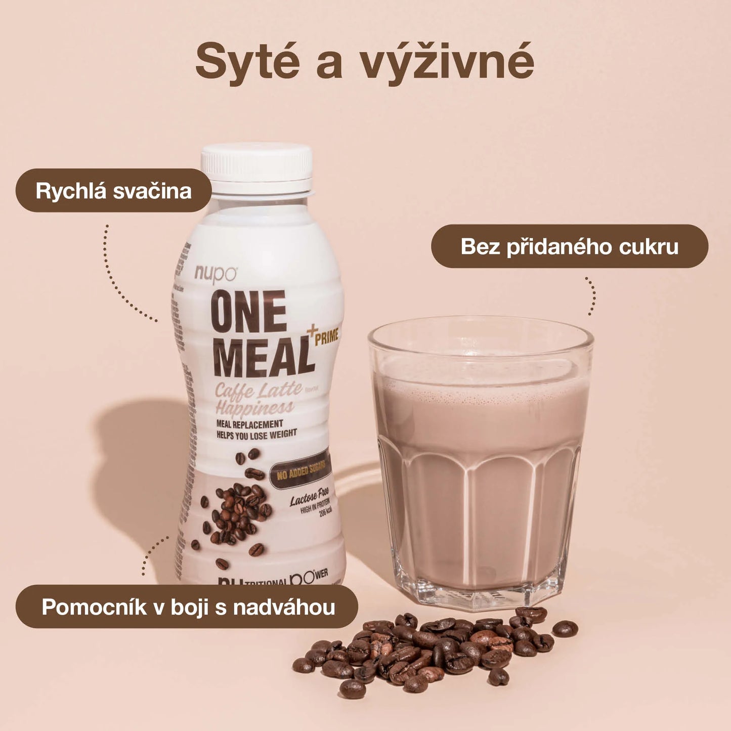 NUPO One Meal +Prime Caffe Latte drink - lactose free