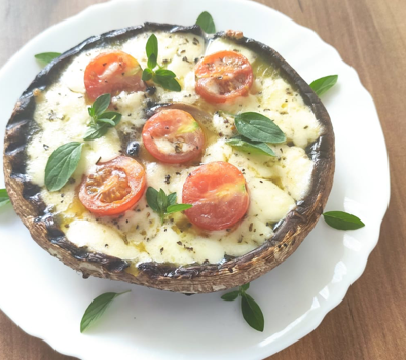 Grilované portobello s mozzarelou