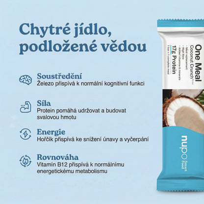 NUPO Tyčinka One Meal Křupavý kokos - 15 ks