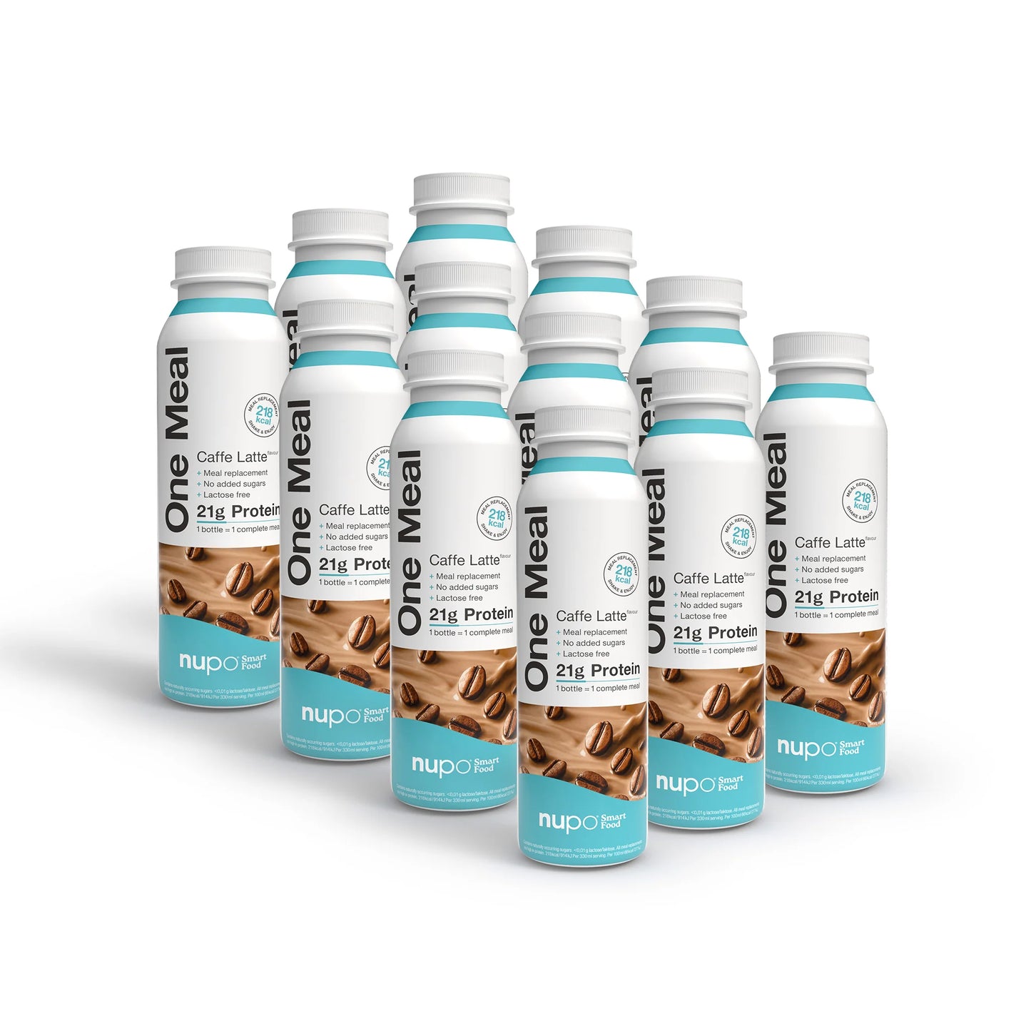 NUPO One Meal +Prime nápoj Caffe Latte - bez laktózy - 12 ks