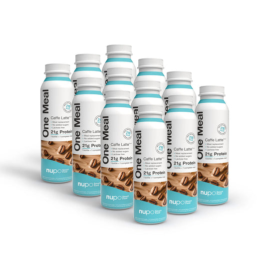 NUPO One Meal +Prime nápoj Caffe Latte - bez laktózy - 12 ks
