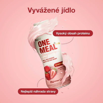 NUPO One Meal +Prime nápoj Jahoda - bez laktózy