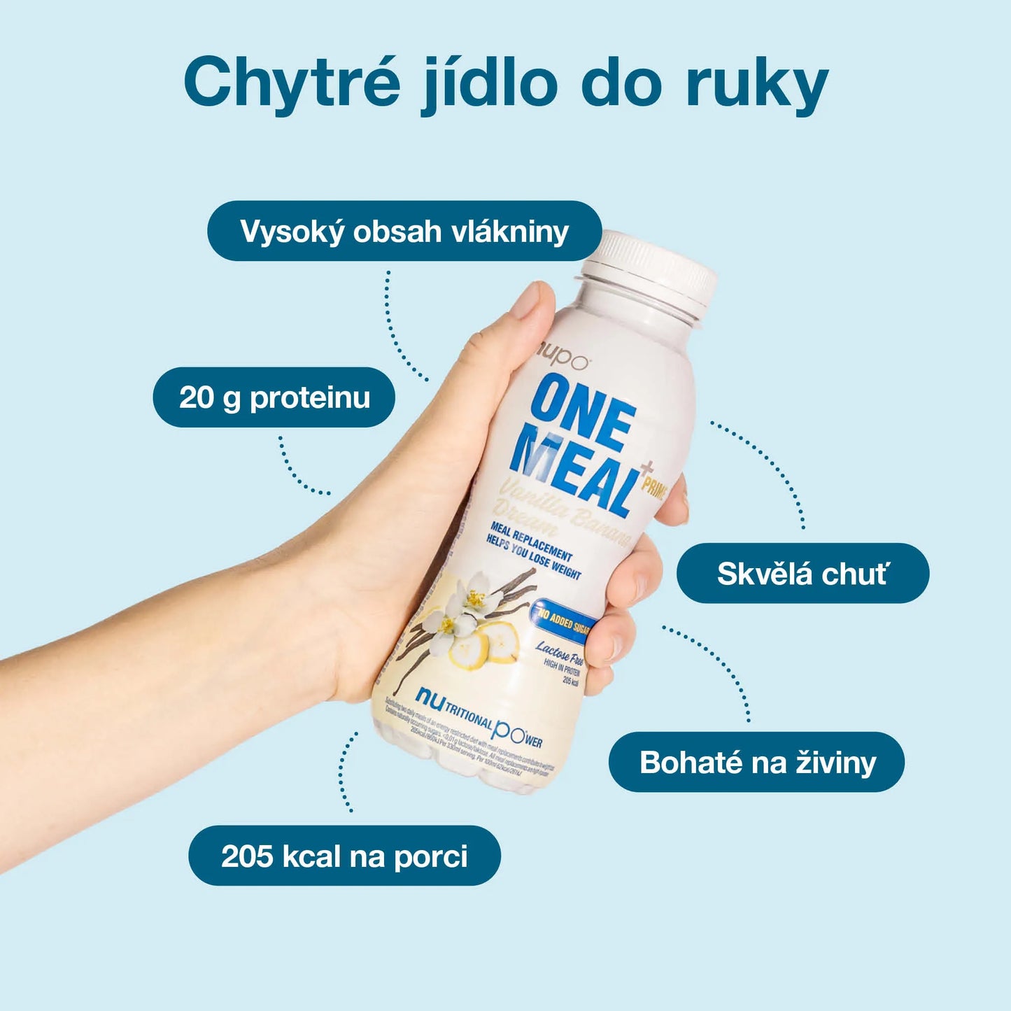 NUPO One Meal +Prime nápoj Vanilka-Banán - bez laktózy