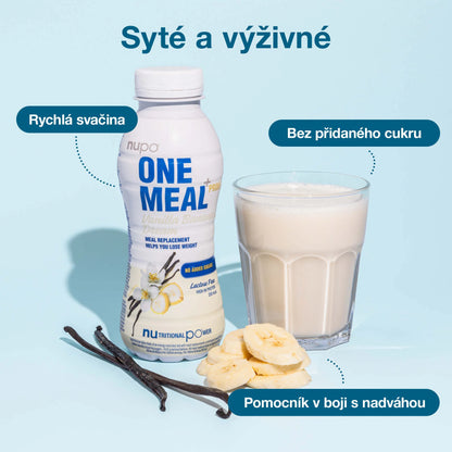 NUPO One Meal +Prime nápoj Vanilka-Banán - bez laktózy