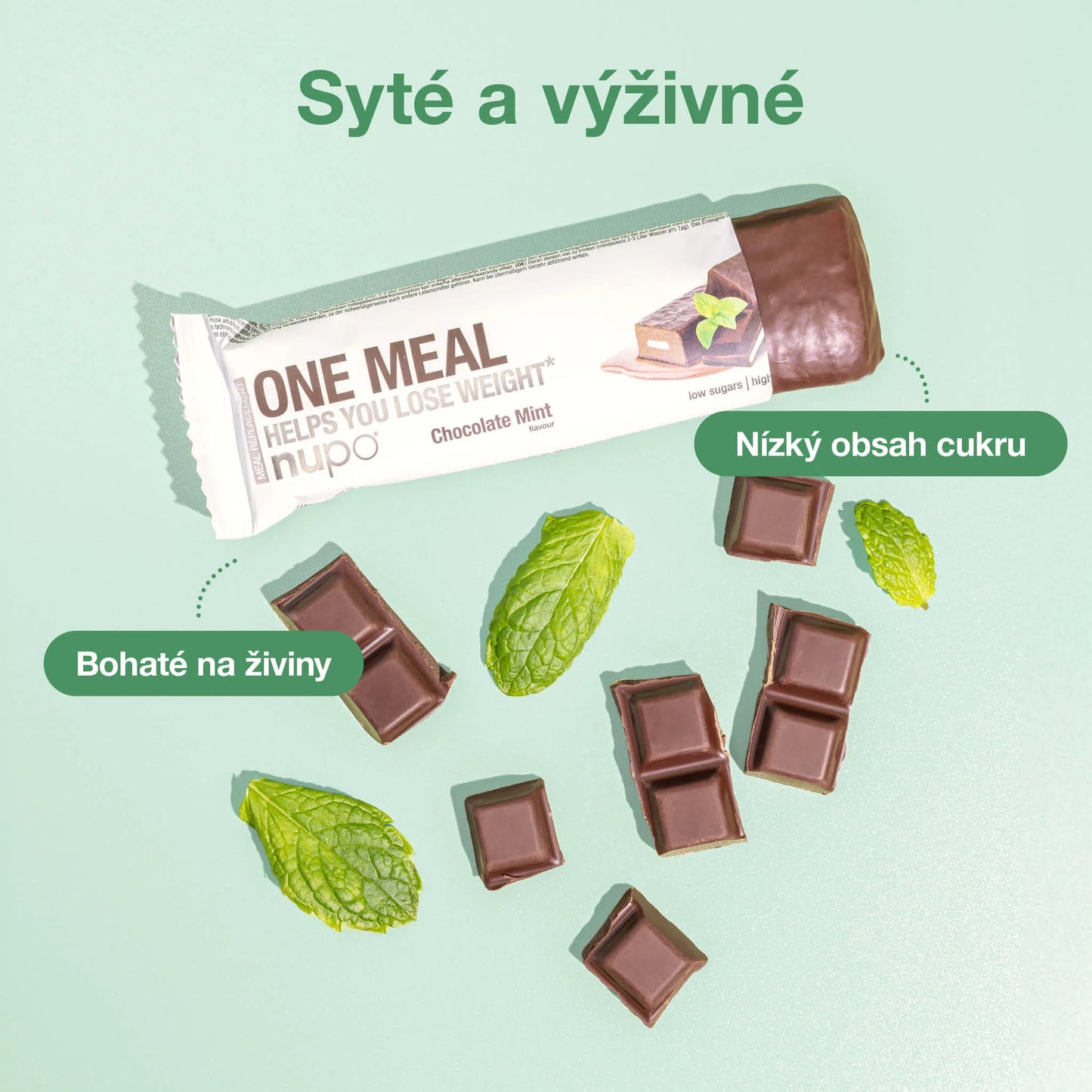 NUPO Tyčinka One Meal Čokoláda-máta