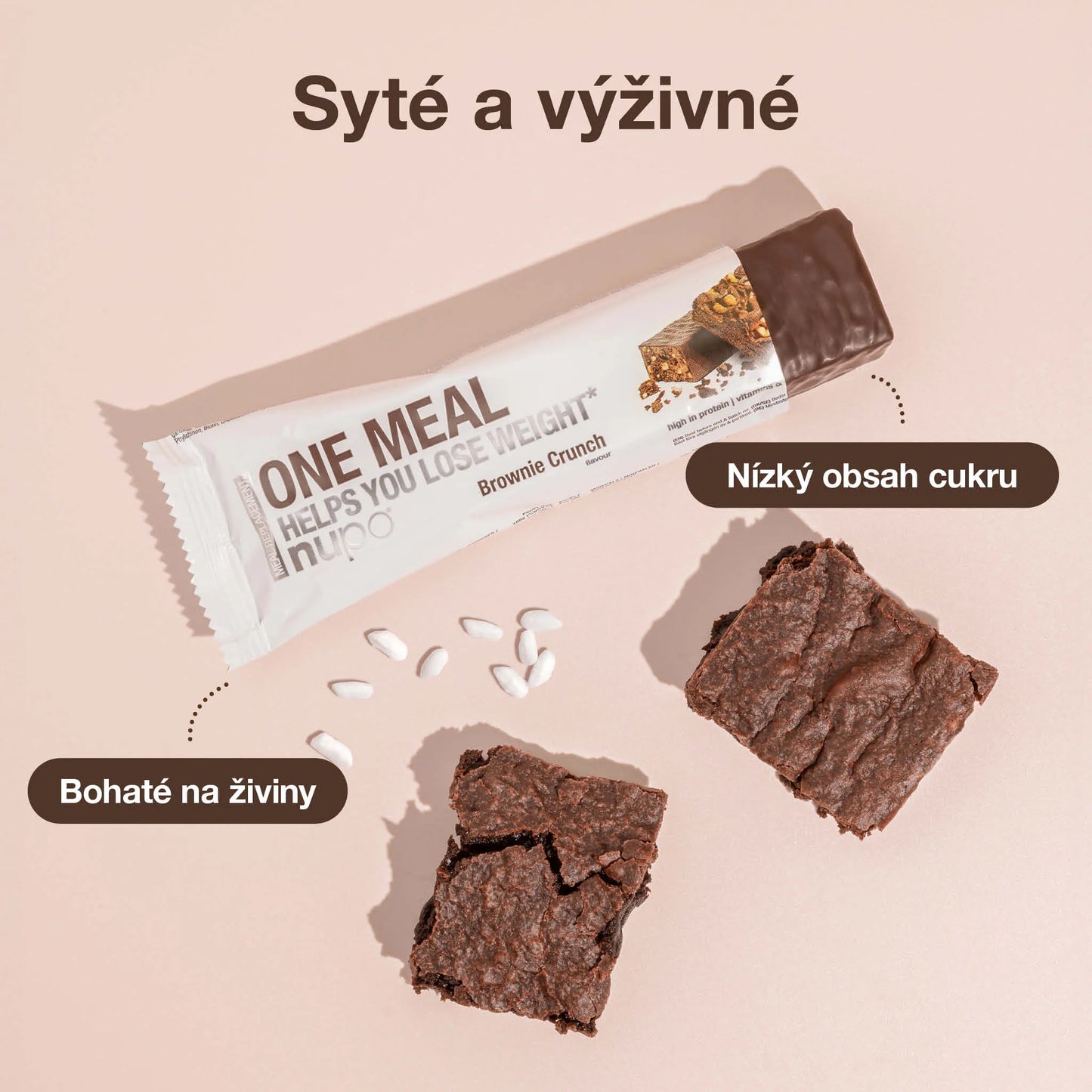 NUPO Tyčinka One Meal Křupavé Brownie