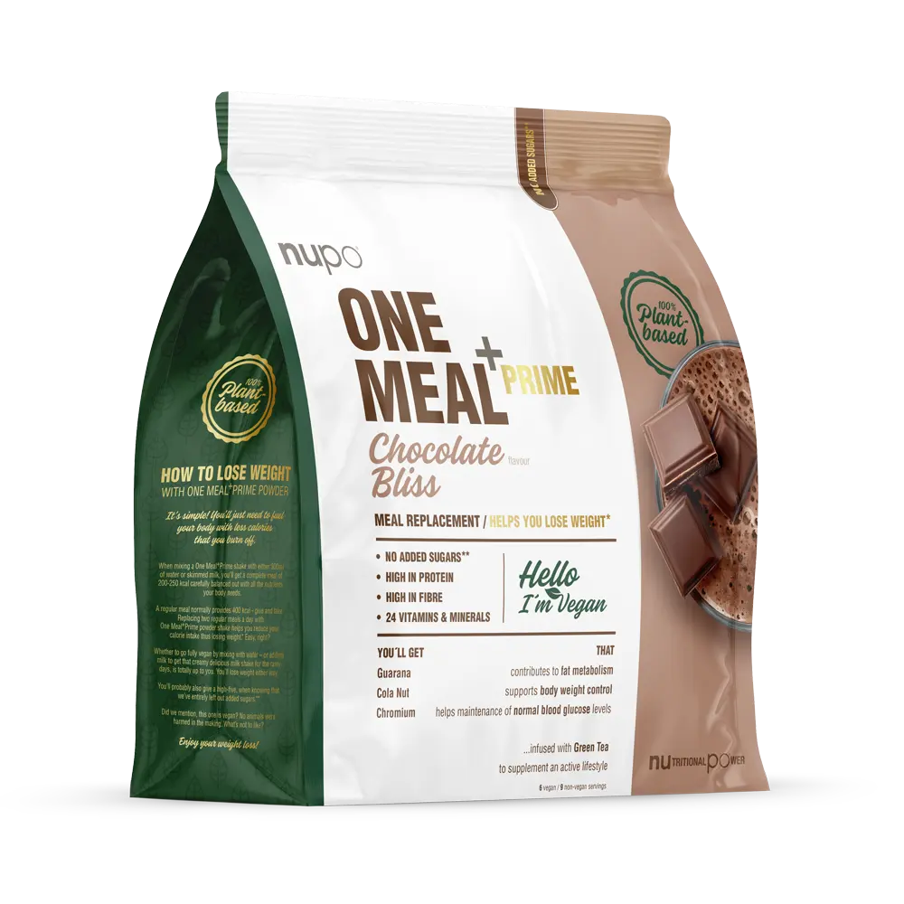 NUPO One Meal +Prime Vegan, 6/9 porcí Čokoláda, bez laktózy