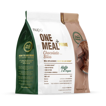 NUPO One Meal +Prime Vegan, 6/9 porcí Čokoláda, bez laktózy