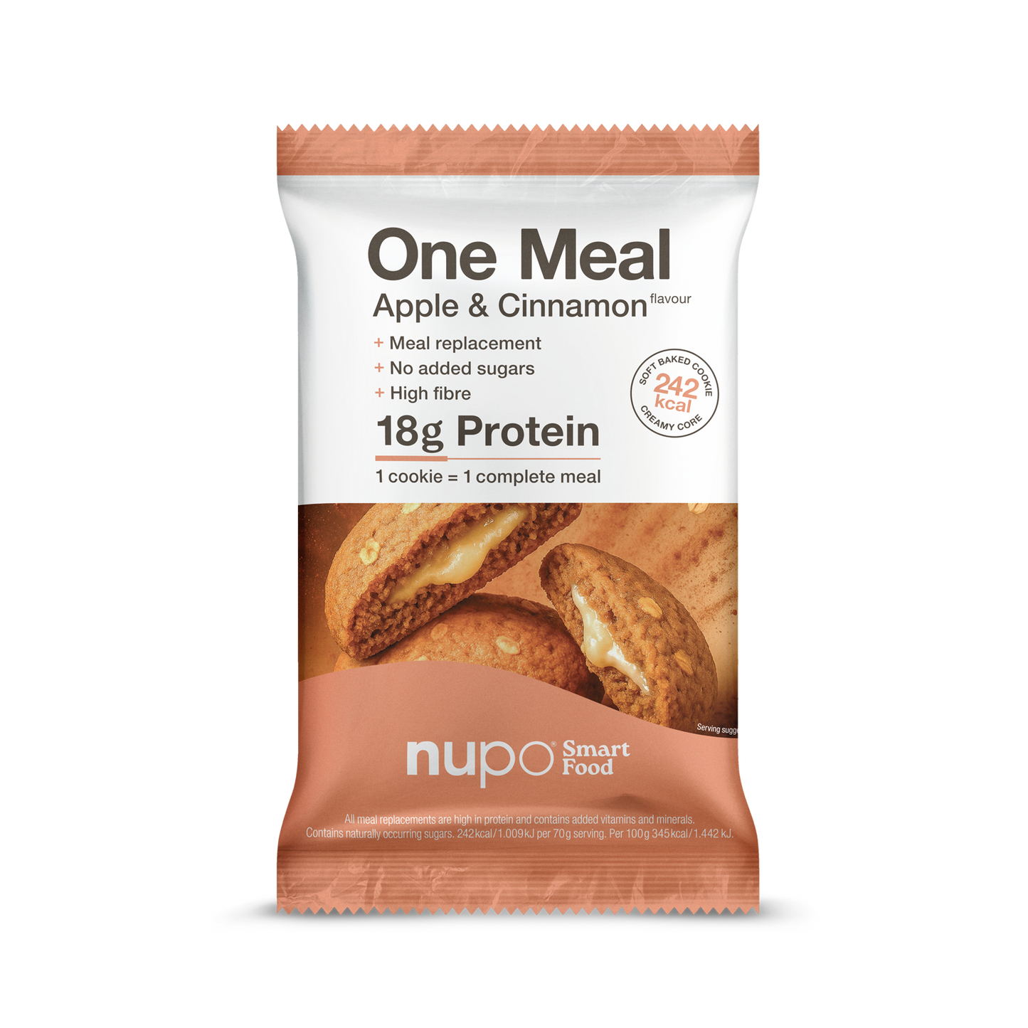 NUPO Koláček ONE MEAL +Prime Jablko-skořice - 12 ks