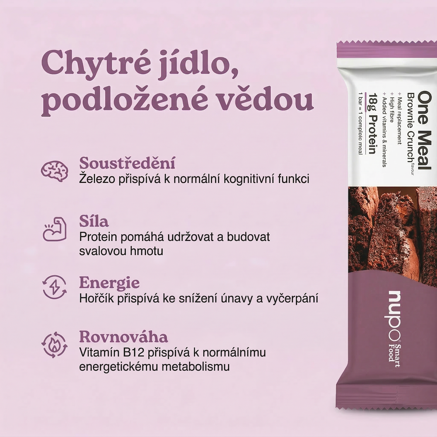 NUPO Tyčinka One Meal Křupavé Brownie