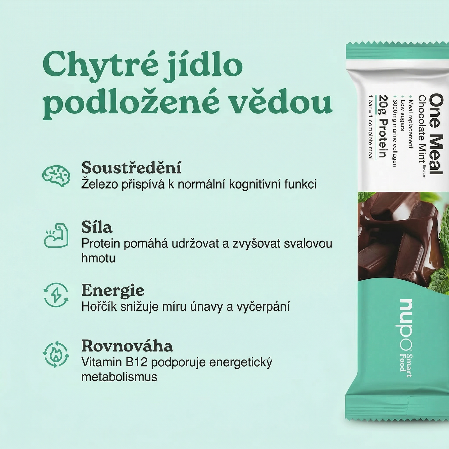 NUPO Tyčinka One Meal Čokoláda-máta