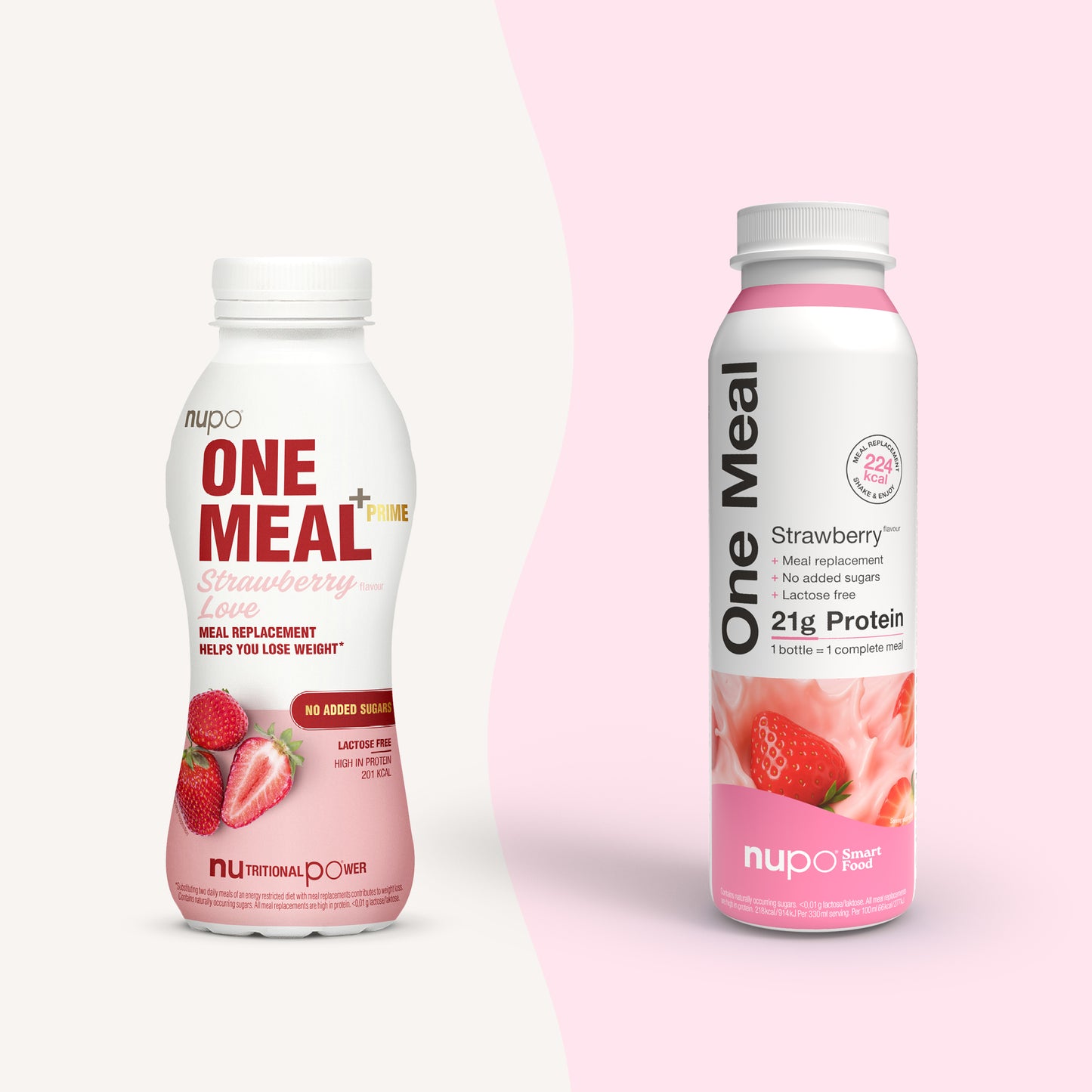 NUPO One Meal +Prime nápoj Jahoda - bez laktózy
